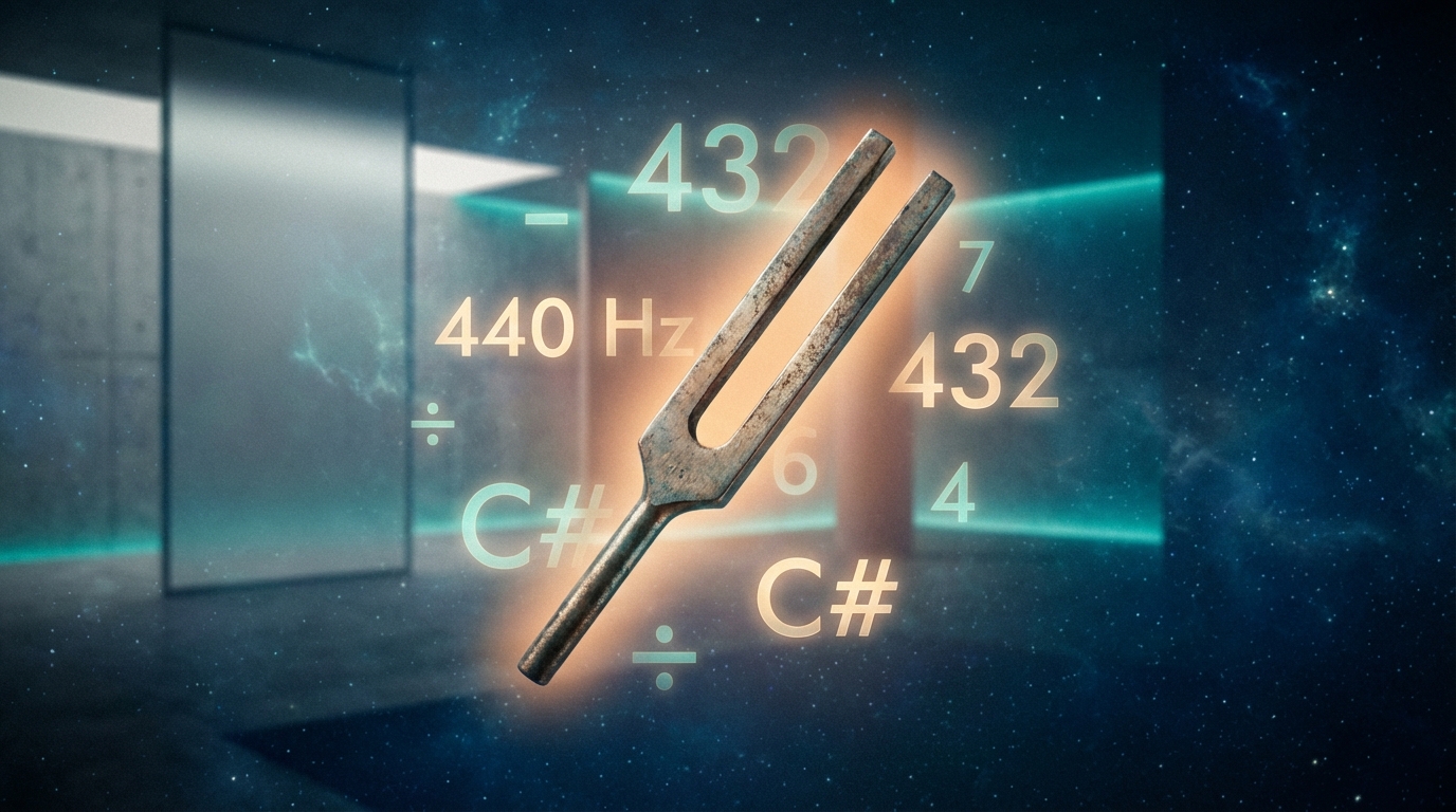Tuning fork with floating frequencies